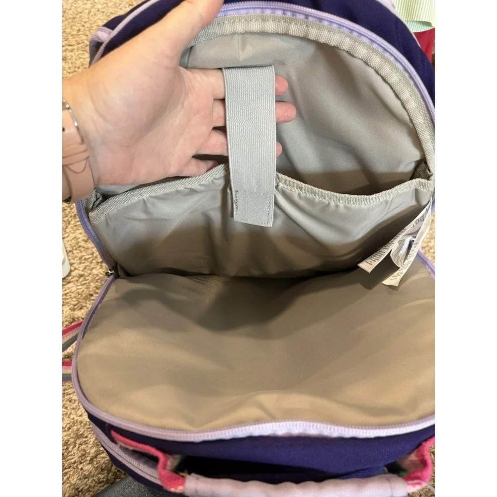 Pottery Barn Mackenzie Rainbow Heart Galaxy Glow-in-the-Dark Large Backpack RUBY